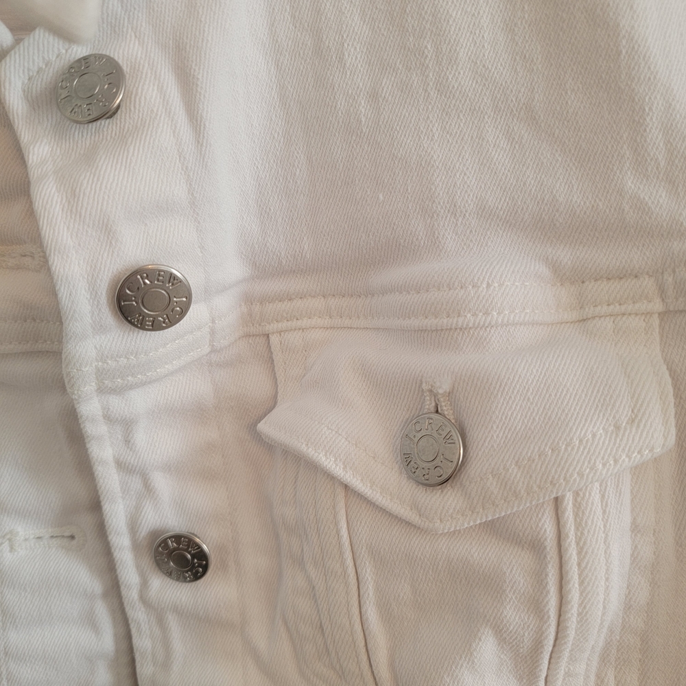 J. Crew Bright White Denim Jacket - Picture 4 of 9